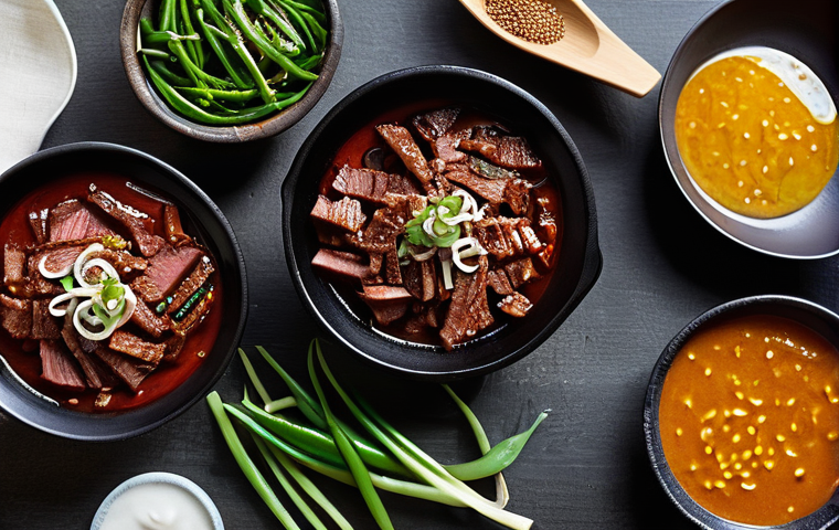 한식조리 실무에서 필요한 주요 레시피 - **Prompt:** A beautifully arranged Korean dining table showcases a perfectly cooked bowl of fluffy, ...