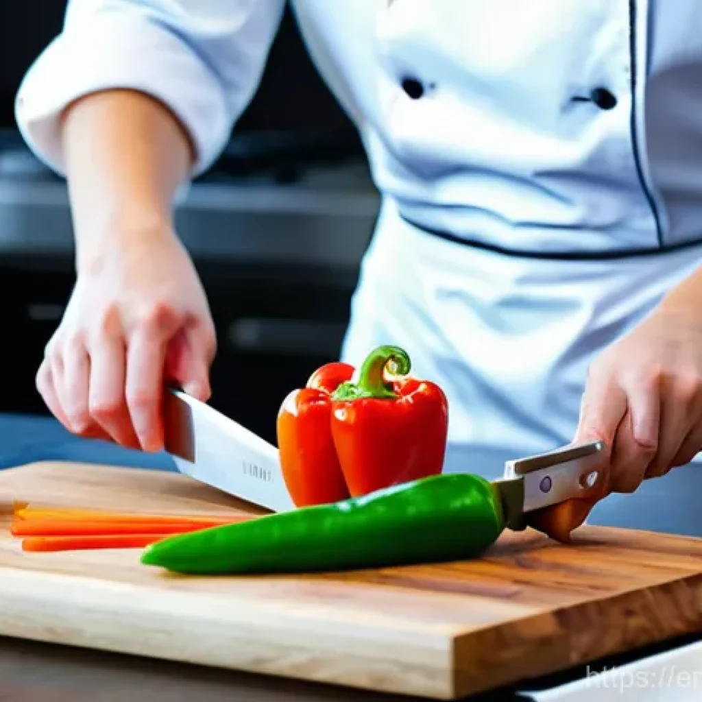 중식조리 자격증 실기 준비 기간 - **Prompt 1: Focused Culinary Student Mastering Knife Skills**
"A young adult culinary student, d...