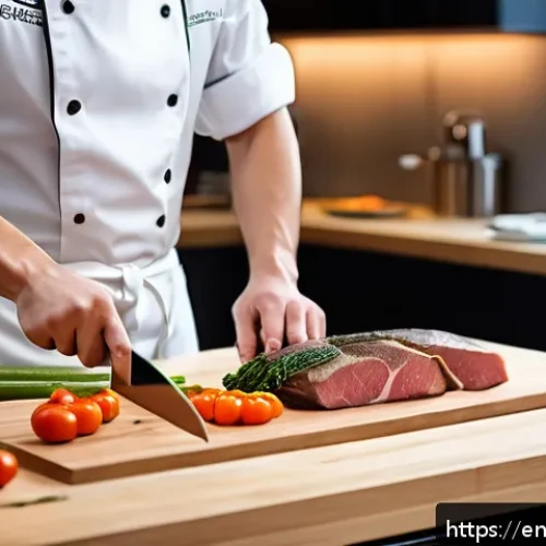 Home 31 양식조리 자격증 시험 후기 - A professional culinary exam setting showing a focused young chef in clean chef whites, wearing a ne...